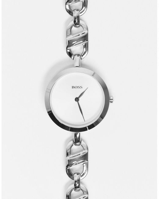 Montre-bracelet en chaîne pour femme - é BOSS by Hugo Boss en coloris Metallic