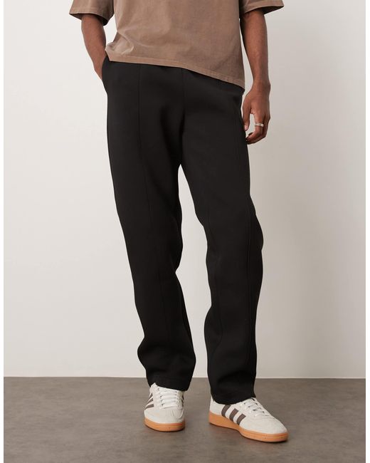 ASOS – gerade geschnittene jogginghose aus schwerem material in Black für Herren