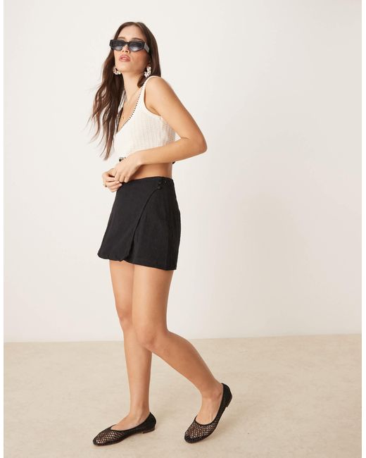 ASOS Black Broderie Skort