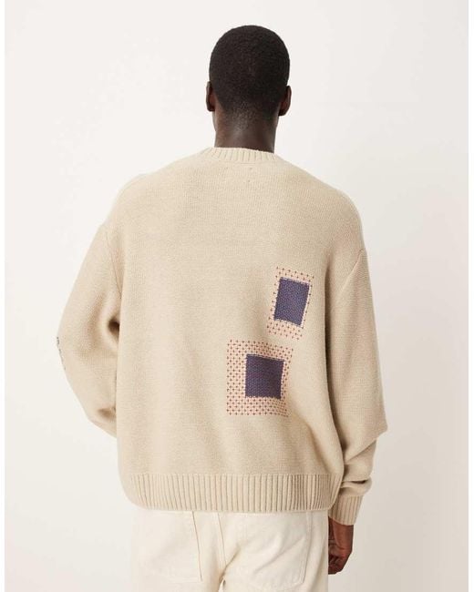 Jersey Con Cuello Redondo Y Gráfico De Parches De -Neutro Abercrombie & Fitch de hombre de color Natural