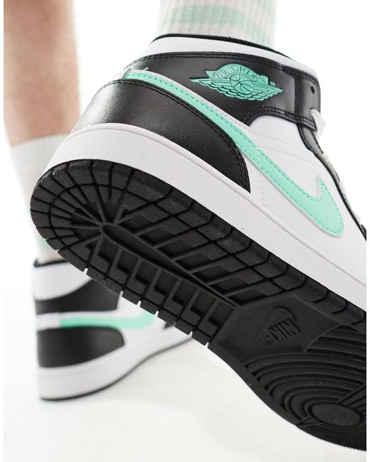 Air 1 mid - sneakers alte bianche, nere e verdi di Nike in Black