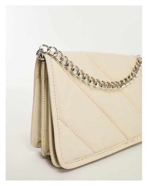 Bolongaro Trevor Quilted Leather Structured Shoulder Bag in White | Lyst