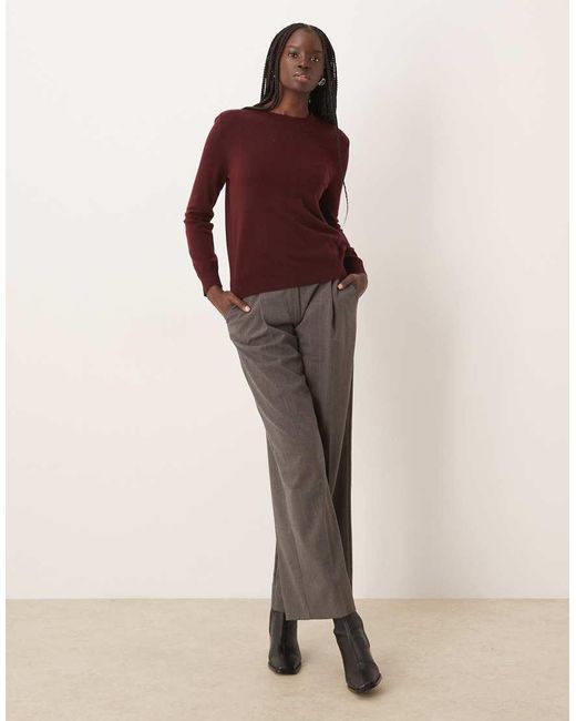 Mango Purple Mock Neck Knitted Top