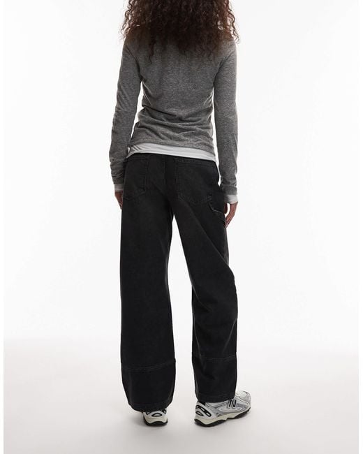 ASOS Gray Mid Rise Carpenter Jean