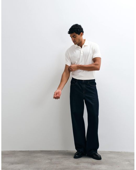 ASOS White Essentials Regular Fit Polo for men