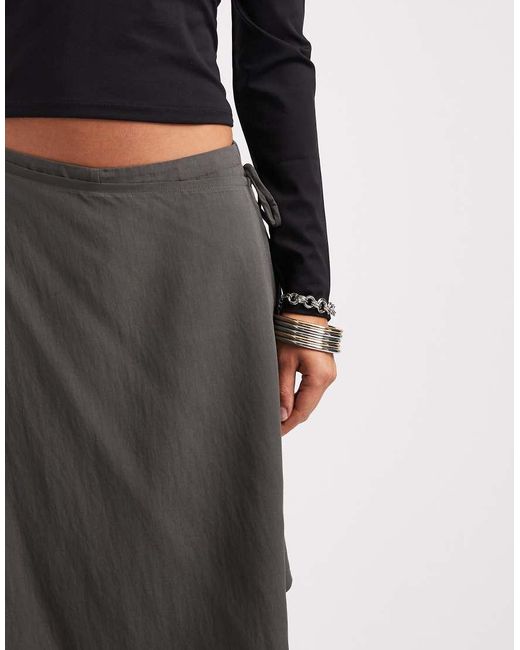 ASOS Black Straight Leg Pants With Skirt Detail