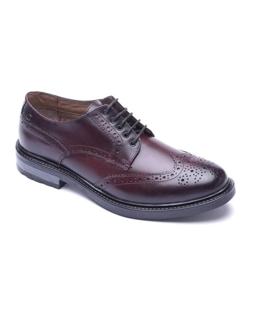 Base London Blue Tanner Brogue Shoe for men