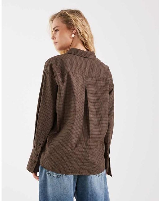 JJXX Blue Bella Check Long Sleeve Shirt