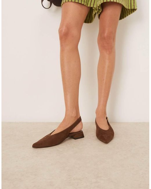 ASOS Natural Leonora Slingback Ballets