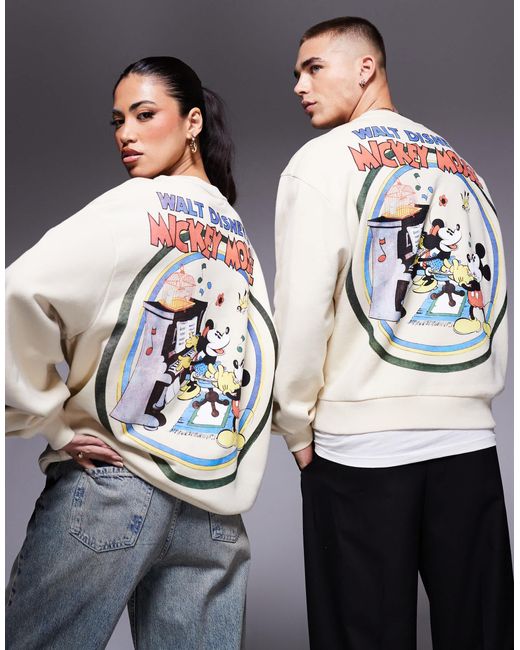 ASOS Disney Unisex Boxy Oversized Sweatshirt With Mickey Mouse & Minnie ...
