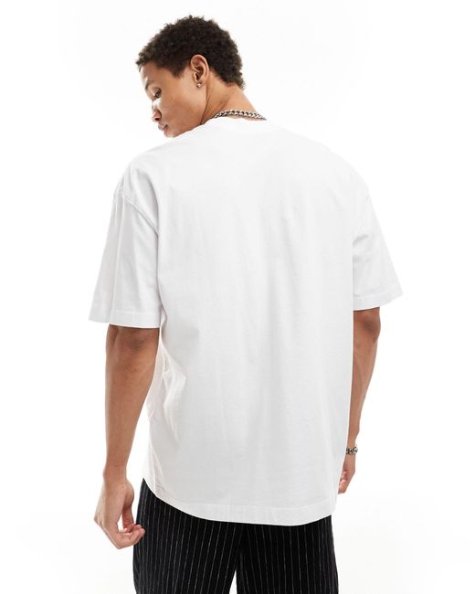 Camiseta blanca extragrande subverse AllSaints de hombre de color White