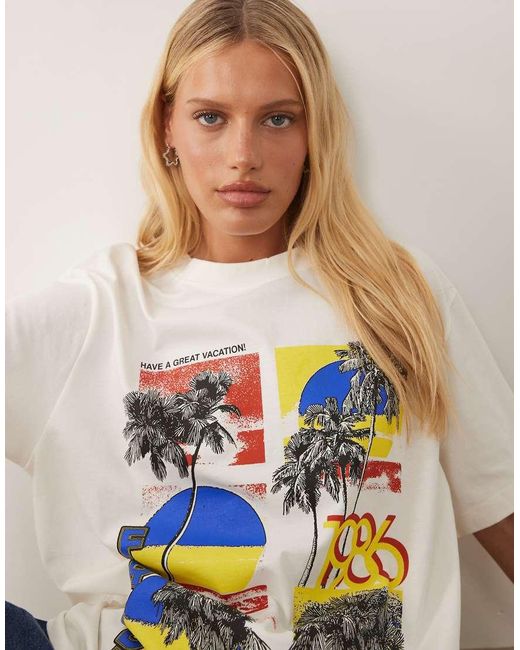 ASOS Blue Oversized T-shirt With Vintage Florida Orlando Graphic