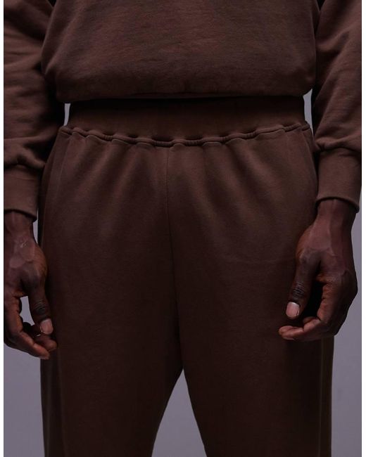 No Problemo Brown Logo Cotton Joggers for men