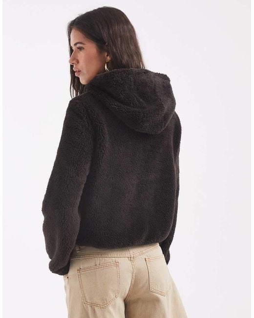 ONLY Black Hooded Teddy Jacket