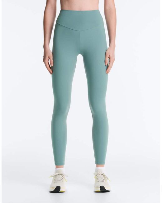 Oysho Blue Comfortlux High-rise Ankle-length leggings