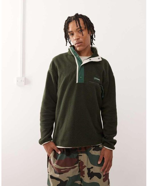 Columbia Green Helvetia Ii Half Snap Fleece for men