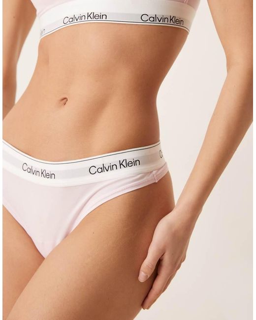 Calvin Klein White Icon Cotton Modal Thong