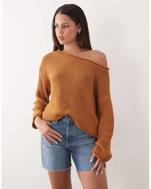 ASOS Blue Asymmetric Knit Sweater