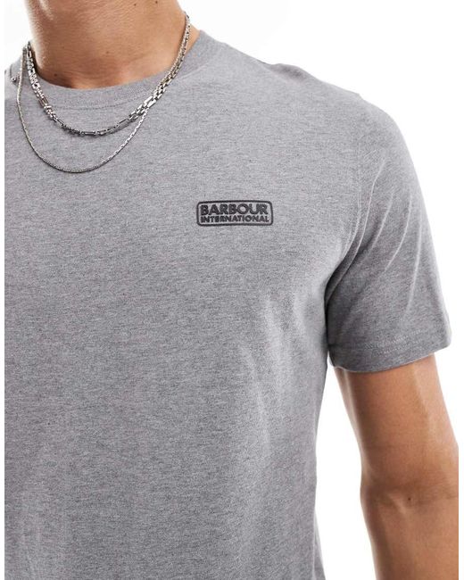 Barbour Gray Small Logo T-shirt for men