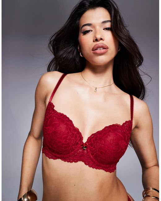 Boux Avenue Red Billie Balconette Bra