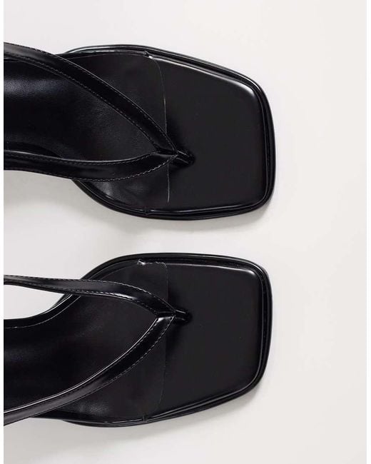 Glamorous Black Heeled Sandals
