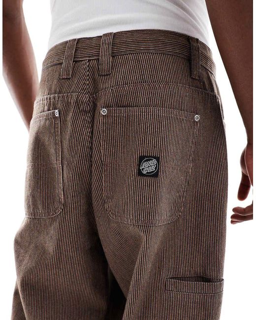 Santa Cruz Brown Co-Ord Baggy Fit Trousers for men