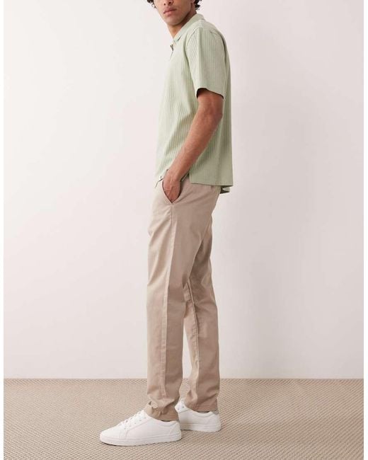 ASOS Natural Slim Chino Pants for men