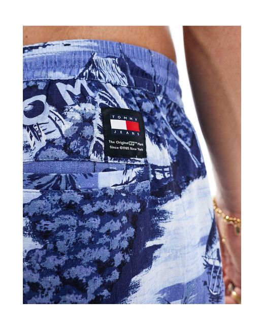 Tommy Hilfiger Blue Hawaiian Beach Shorts for men