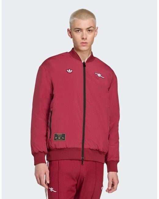 Adidas Originals Red Arsenal Terrace Icons Jacket for men