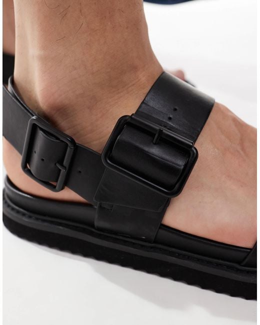 ASOS Blue Two Strap Sandals for men