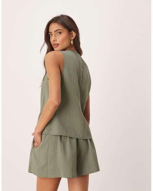 ASOS Top Van Kreukelstof in het Green