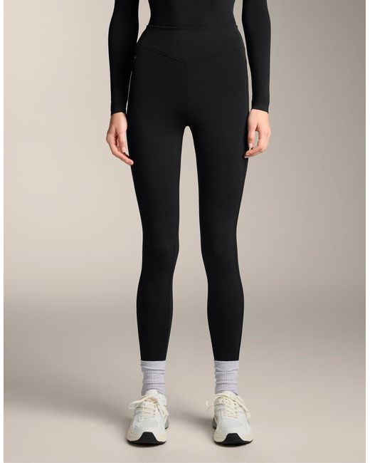 Oysho Black Warm Ankle-length leggings 70 Cm