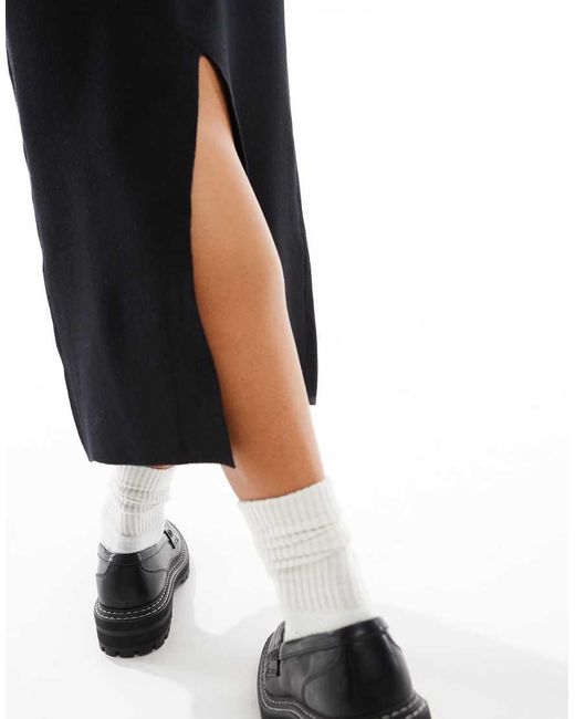 Object White Structured Knit Midi Skirt Co-ord