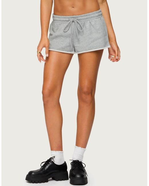 Edikted White Pacific Coast French Terry Sweat Shorts