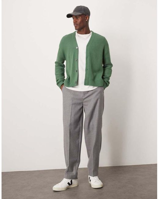 Cárdigan Corto Verde De Estilo Preppy De Abercrombie & Fitch de hombre de color Green