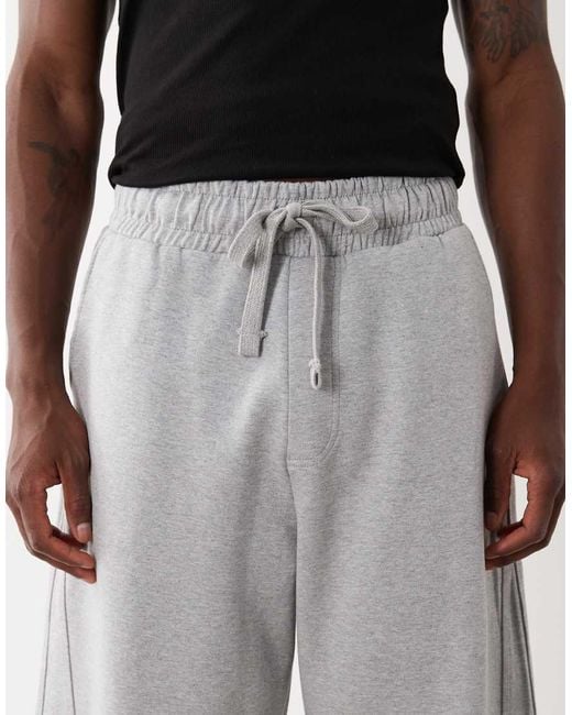 Bershka Gray Wide Fit Balloon jogger for men
