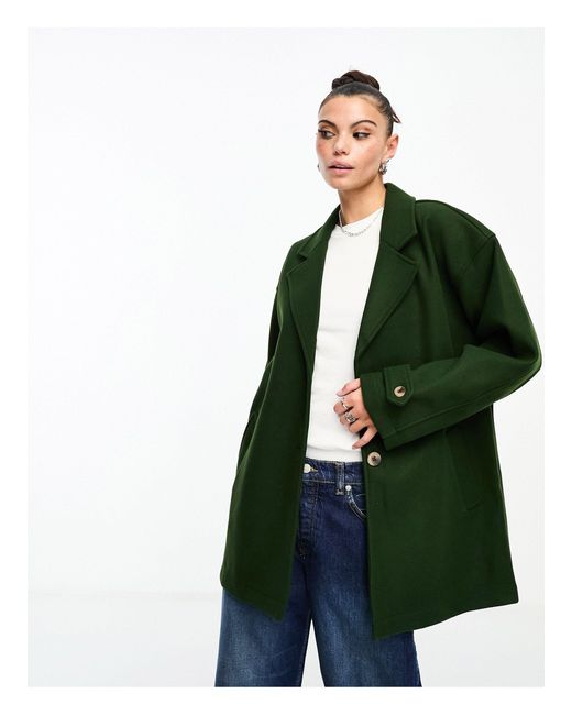 Noisy May Green Oversized Jacket