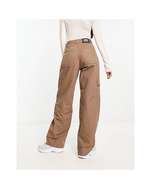 Dr. Denim Donna Cargo Trousers in Natural | Lyst Canada
