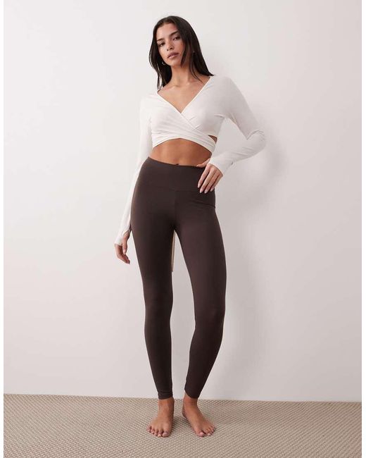 Gina Tricot White Cropped Yoga Wrap Cardigan