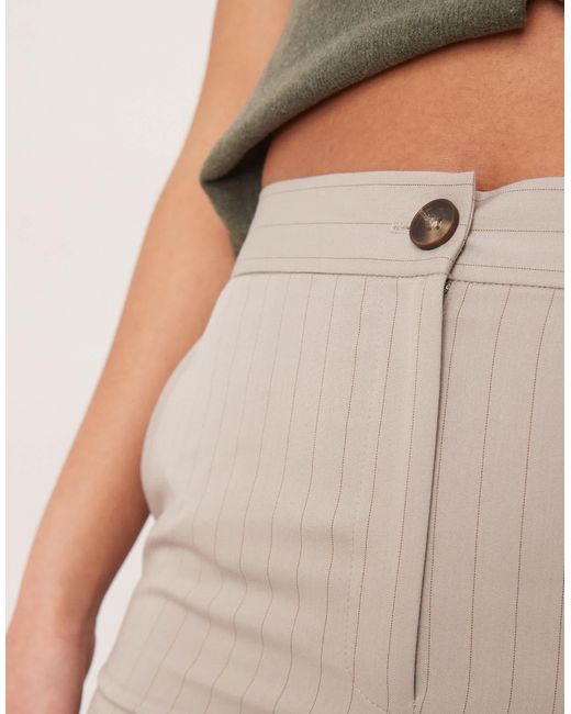 ASOS Natural Tall Tailored Relaxed Trousers