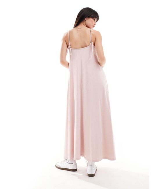 ASOS Pink Trapeze Midi Cami Dress