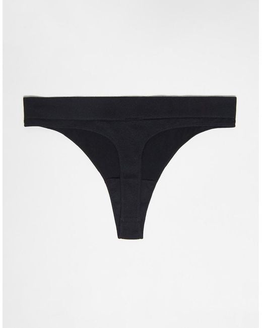 Weekday Black Cat Seamless 3-Pack Thong