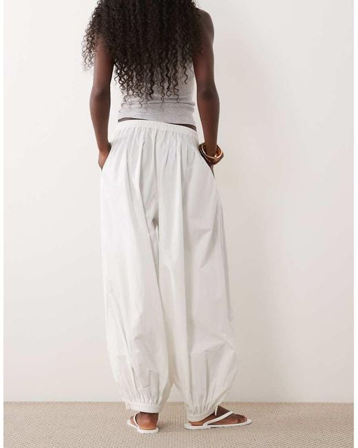 ARKET White Pure Cotton Balloon Pants