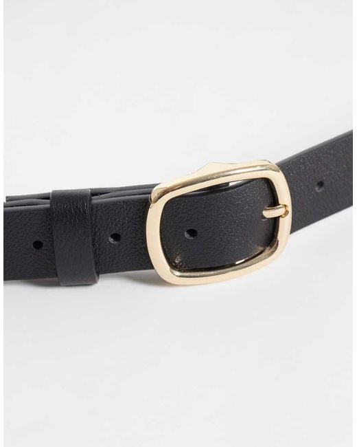 New Look Gray Leather Belt
