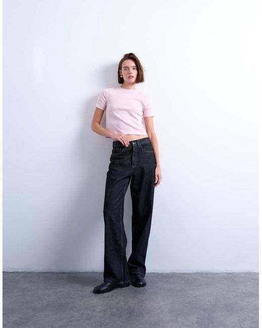 TOPSHOP White Shrunken Everyday Tee