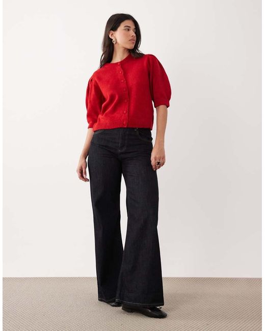 ASOS Red Knitted Shrunken Cardigan