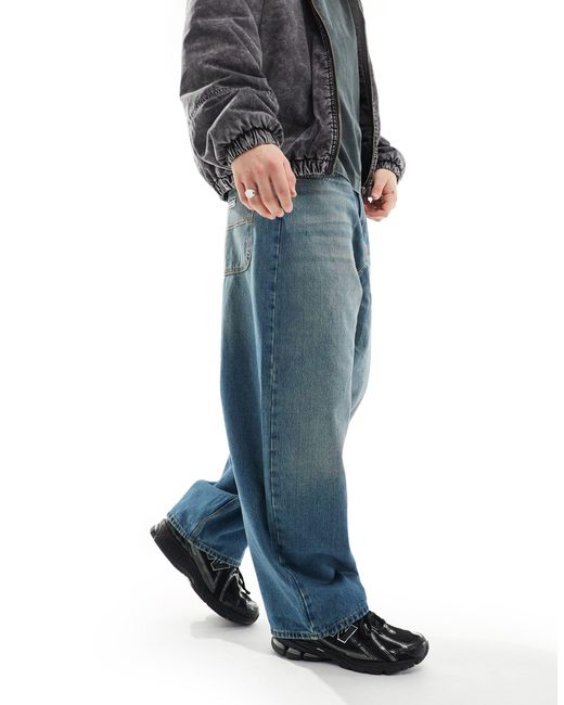 Pull&Bear Blue Skater Fit Jean for men