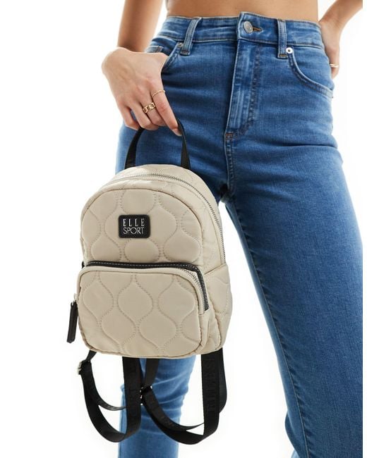 ELLE Sport Natural Onion Quilted Backpack