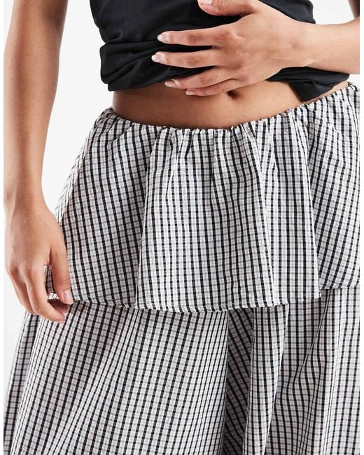 ASOS Gray Asos Design Petite Balloon Pants With Skirt Overlay Detail