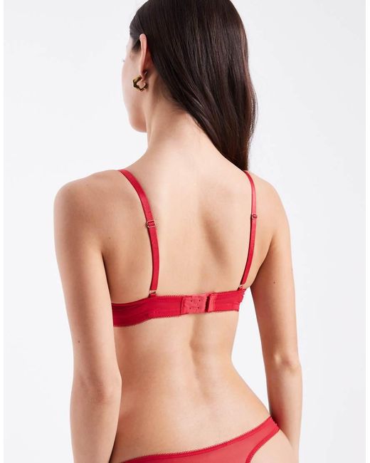 DORINA Red Perfect Lace Non Padded Underwi Plunge Bra